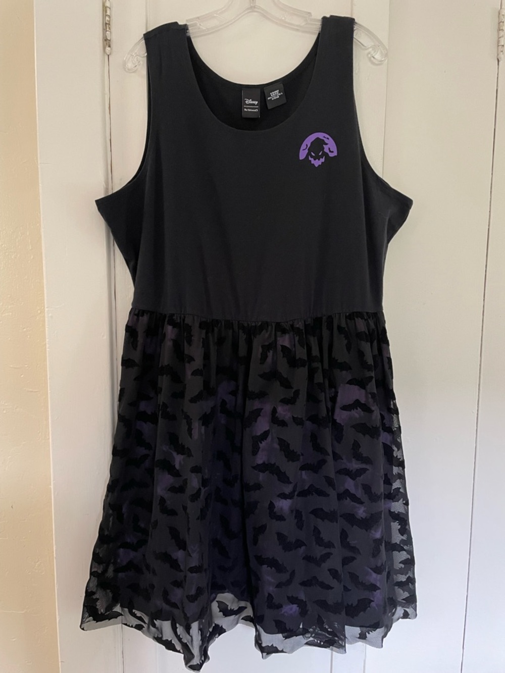 Her Universe Black and Purple Bat Overlay Dress Oogie Boogie 3x